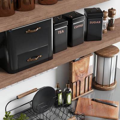 现代调味料瓶罐砧板厨房用品